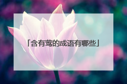 含有莺的成语有哪些