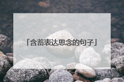含蓄表达思念的句子