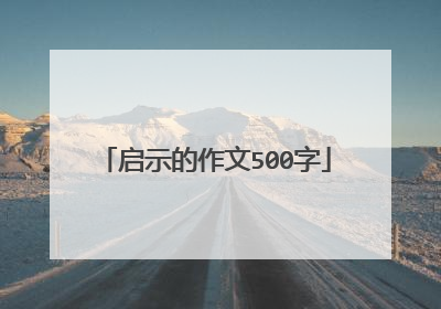 启示的作文500字