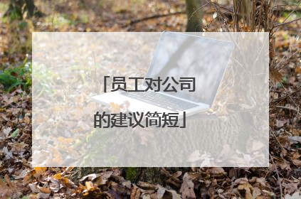 员工对公司的建议简短