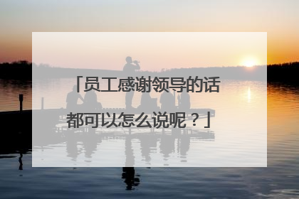 员工感谢领导的话都可以怎么说呢？