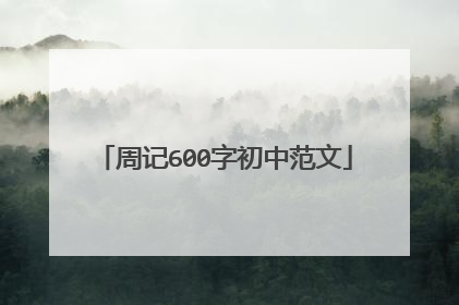 周记600字初中范文