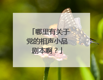 哪里有关于党的相声小品剧本啊？