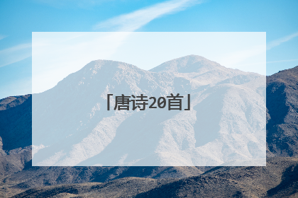 唐诗20首