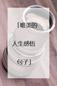 唯美的人生感悟句子