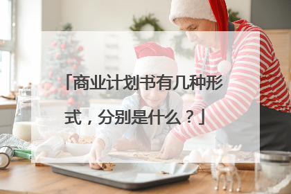 商业计划书有几种形式，分别是什么？