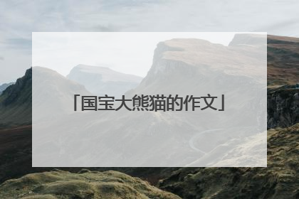 国宝大熊猫的作文