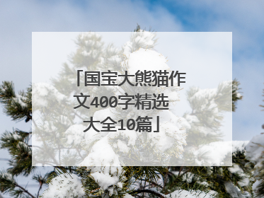 国宝大熊猫作文400字精选大全10篇