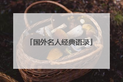 国外名人经典语录