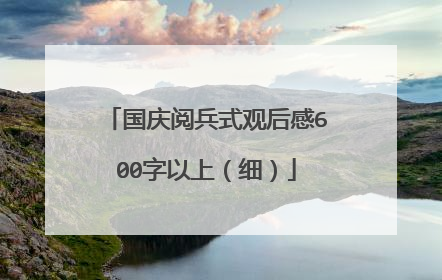 国庆阅兵式观后感600字以上（细）