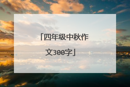 四年级中秋作文300字