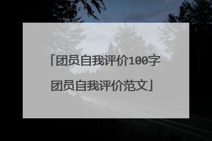 团员自我评价100字 团员自我评价范文