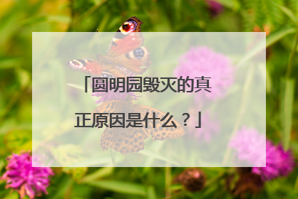圆明园毁灭的真正原因是什么？