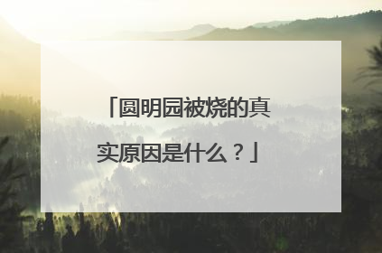 圆明园被烧的真实原因是什么？