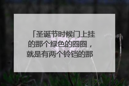 圣诞节时候门上挂的那个绿色的圈圈，就是有两个铃铛的那个，名字叫什么，有什么来历？