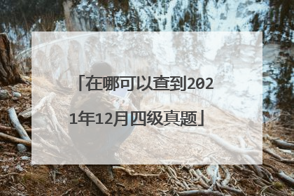 在哪可以查到2021年12月四级真题