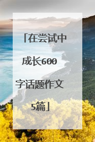 在尝试中成长600字话题作文5篇