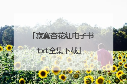 寂寞杏花红电子书txt全集下载