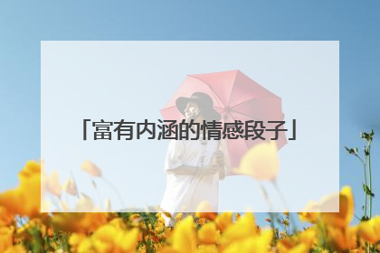 富有内涵的情感段子