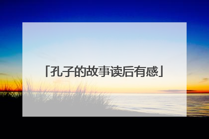 孔子的故事读后有感