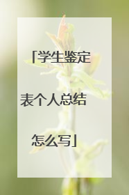 学生鉴定表个人总结怎么写