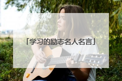 学习的励志名人名言