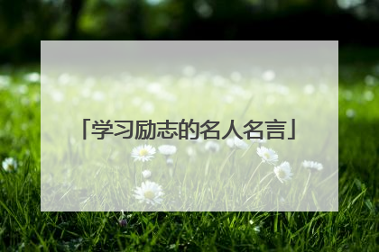 学习励志的名人名言