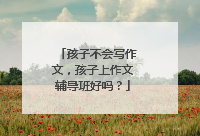 孩子不会写作文，孩子上作文辅导班好吗？