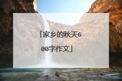 家乡的秋天600字作文