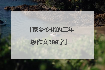 家乡变化的二年级作文300字