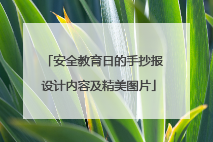 安全教育日的手抄报设计内容及精美图片