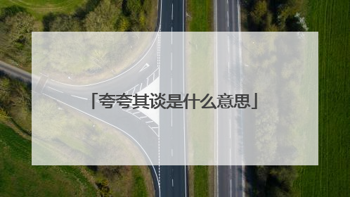 夸夸其谈是什么意思