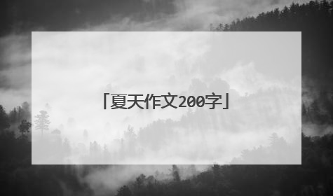 夏天作文200字