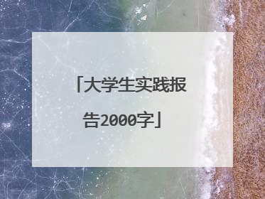 大学生实践报告2000字