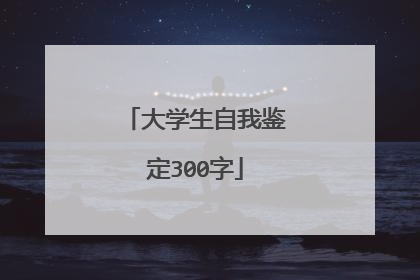 大学生自我鉴定300字