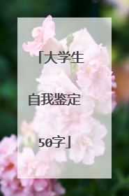大学生自我鉴定50字