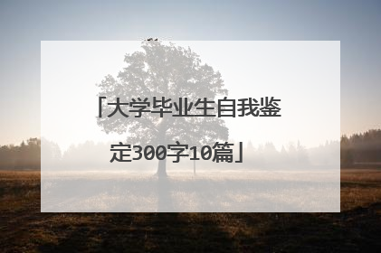 大学毕业生自我鉴定300字10篇