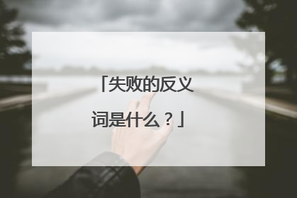 失败的反义词是什么？