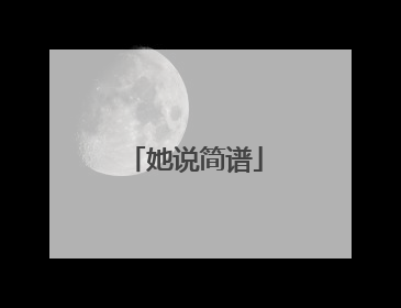她说简谱