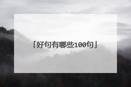 好句有哪些100句
