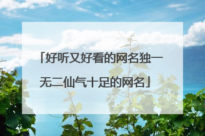 好听又好看的网名独一无二仙气十足的网名