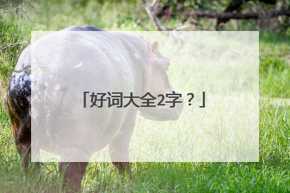 好词大全2字?