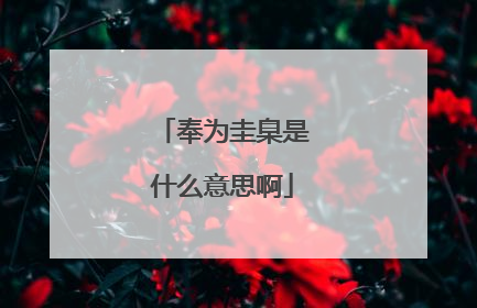 奉为圭臬是什么意思啊