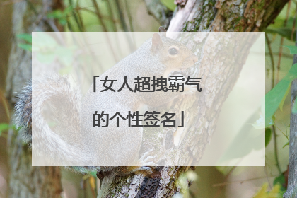 女人超拽霸气的个性签名