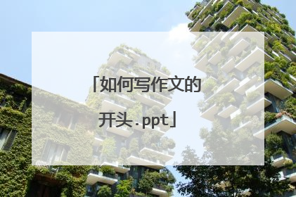 如何写作文的开头.ppt