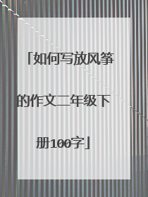 如何写放风筝的作文二年级下册100字