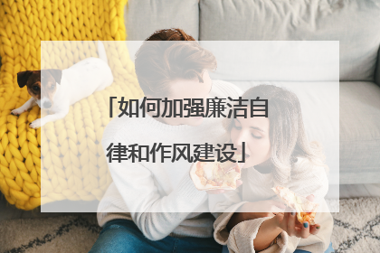 如何加强廉洁自律和作风建设