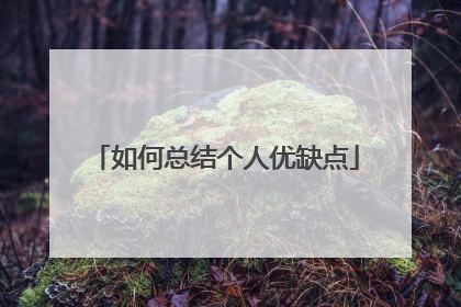 如何总结个人优缺点