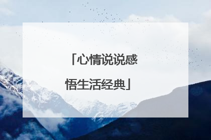 心情说说感悟生活经典