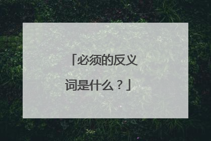 必须的反义词是什么？